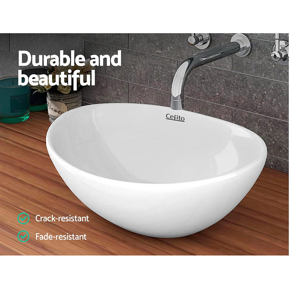 Cefito Bathroom Basin Ceramic Vanity Sink Hand Wash Bowl 41x34cm - SuperSaverAU - view 3
