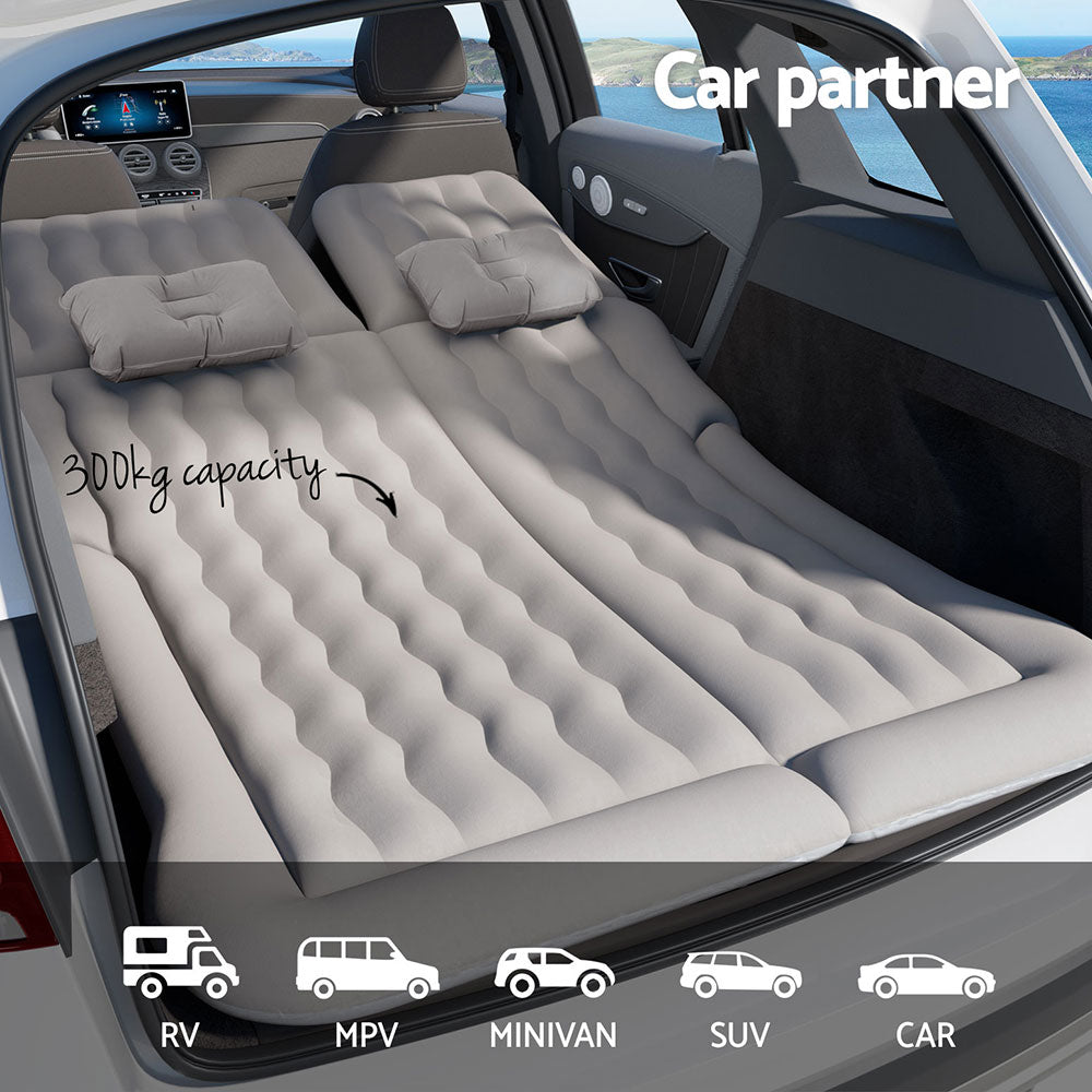 Weisshorn Car Mattress Inflatable 175x130 Grey with Pillows & Air Pump - SuperSaverAU - view 4