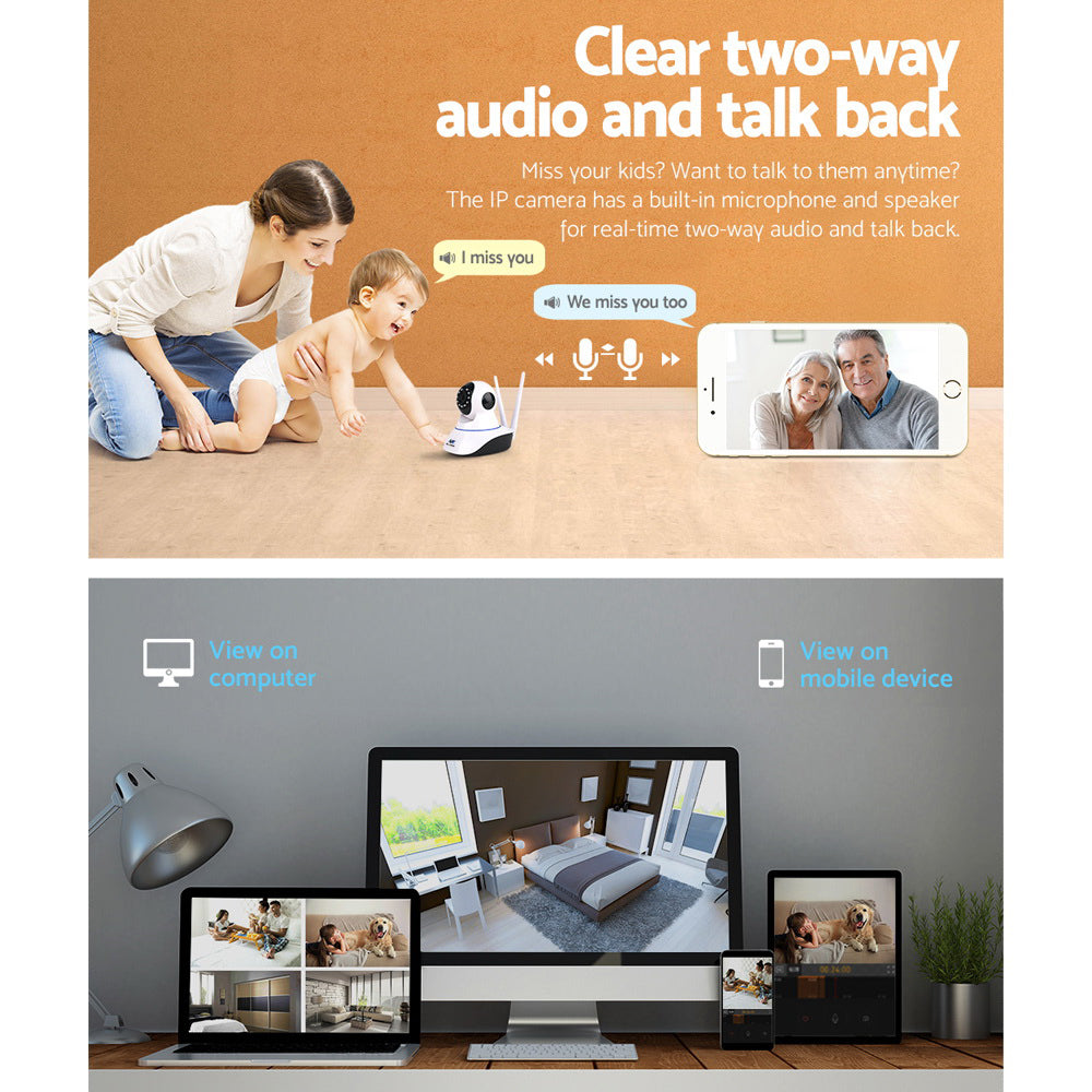 UL-tech 1080P Wireless IP Cameras Security WIFI Cam White - SuperSaverAU - view 5