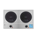 Devanti 2400W 2-Zone Ceramic Electric Cooktop with Knob Control