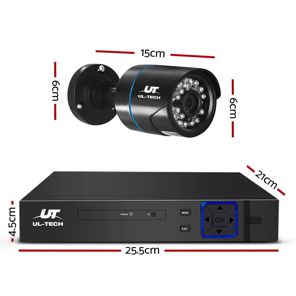 UL-tech CCTV Security System 4CH DVR 2 Cameras 1080p - SuperSaverAU - view 2