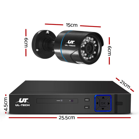 UL-tech CCTV Security System 4CH DVR 2 Cameras 1080p - SuperSaverAU - view 2