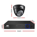 UL-tech CCTV Security System 4CH DVR 4 Cameras 1080p - SuperSaverAU - view 3