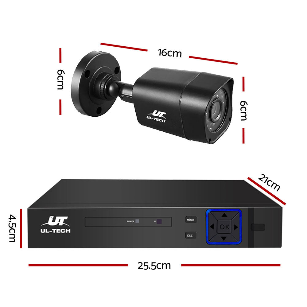 UL-tech CCTV Security System 8CH DVR 4 Cameras 1080p - SuperSaverAU - view 2