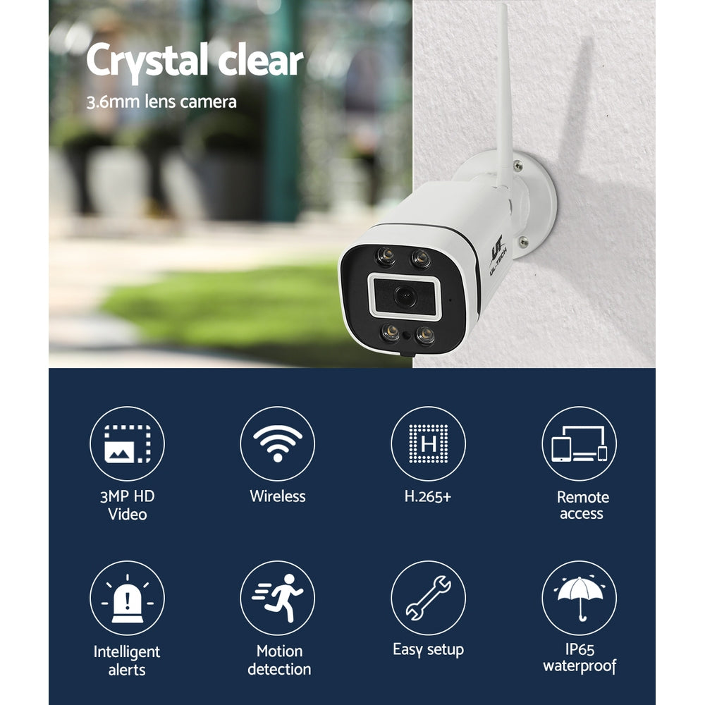 UL-tech Wireless 3MP CCTV Cameras with Night Vision - 2 Pack