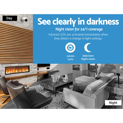 UL-Tech 1080P Wireless IP Camera Dome WiFi Home Security with Pan Tilt & Night Vision