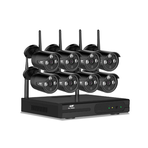 UL-tech Wireless CCTV Security System 8CH NVR 3MP 8 Bullet Cameras - SuperSaverAU - view 1