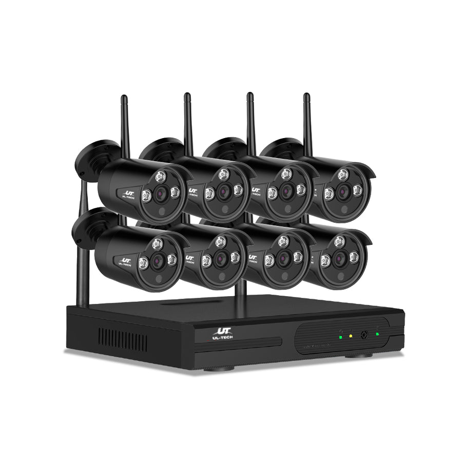 UL-tech Wireless CCTV Security System 8CH NVR 3MP 8 Bullet Cameras - SuperSaverAU - view 1