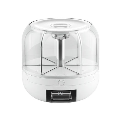 5-Star Chef Cereal Dispenser 7KG with 6 Compartments, 360° Rotatable Design