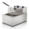 Devanti 10L Electric Deep Fryer 2200W with Single Basket and Auto Thermostat - SuperSaverAU - view 1
