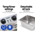 Devanti 10L Electric Deep Fryer 2200W with Single Basket and Auto Thermostat - SuperSaverAU - view 5