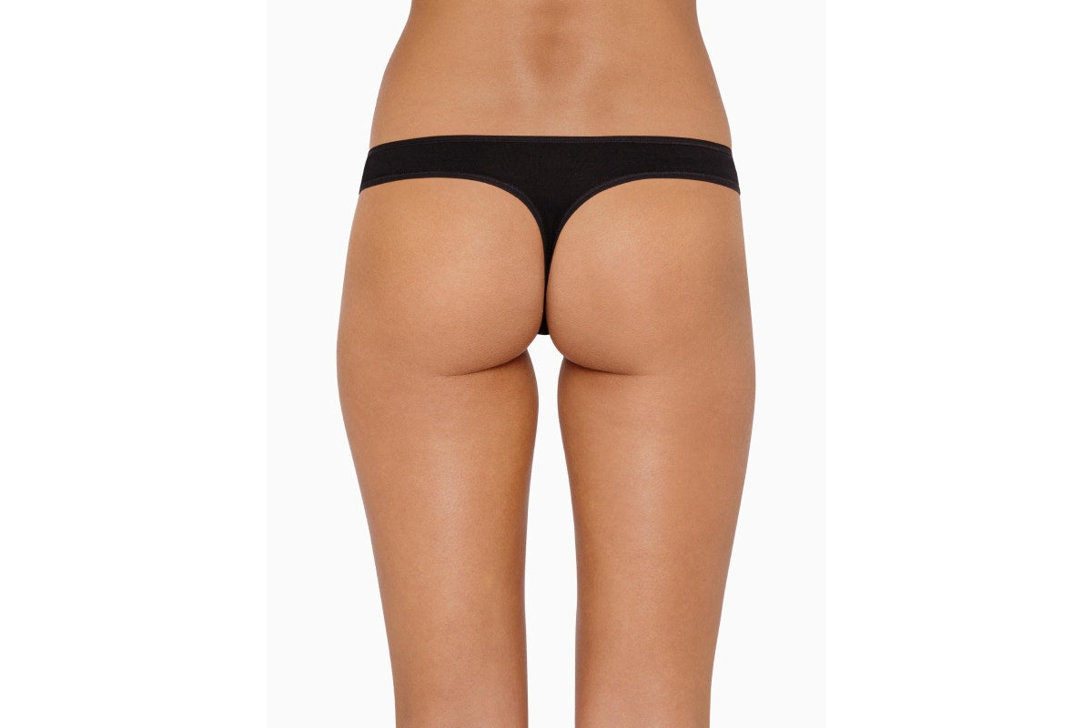Calvin Klein Women's Form Thong (Black, Size XS)