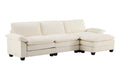 Airluxe Haines 4 Seater Modular Sofa & Ottoman Set (Cream)