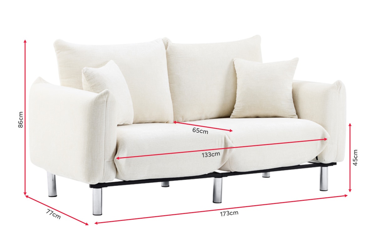 Airluxe Ava 2 Seater Sofa (White)
