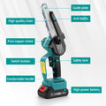 Giantz 6" Mini Cordless Electric Chainsaw Rechargeable Wood Cutter - SuperSaverAU - view 6