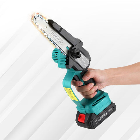 Giantz 6" Mini Cordless Electric Chainsaw Rechargeable Wood Cutter - SuperSaverAU - view 1