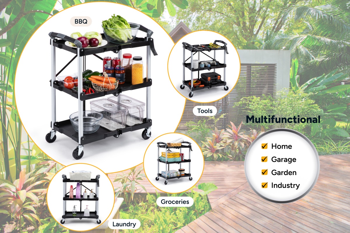 Certa Foldable Utility Storage Cart