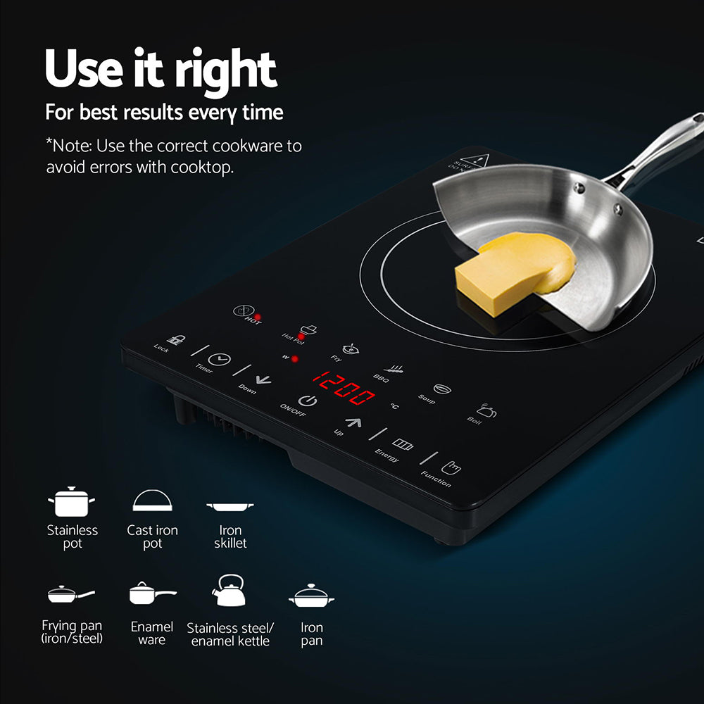 Devanti Electric Ceramic Cooktop 30cm - SuperSaverAU - view 7