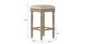 Brosa Clovis Set of 2 Counter Stools (French Beige, 65cm)