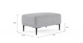 Brosa Como Ottoman (Gainsboro Grey)