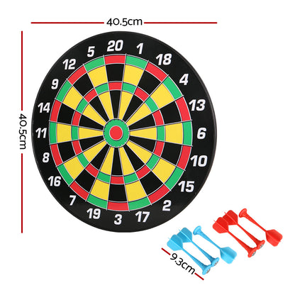 Magnetic Dartboard 16" with Safe Darts, Indoor & Outdoor Use, Easy to Hang