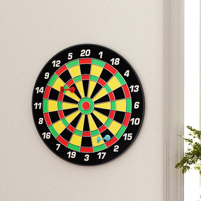 Magnetic Dartboard 16" with Safe Darts, Indoor & Outdoor Use, Easy to Hang