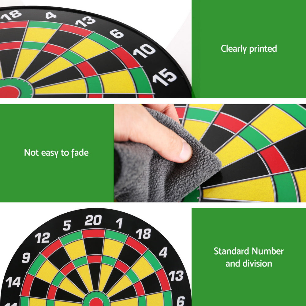 Magnetic Dartboard 16" with Safe Darts, Indoor & Outdoor Use, Easy to Hang