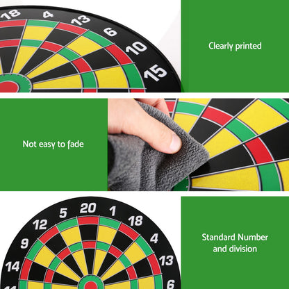 Magnetic Dartboard 16" with Safe Darts, Indoor & Outdoor Use, Easy to Hang