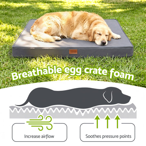 i.Pet Large Orthopedic Dog Bed with Egg Crate Foam - Grey