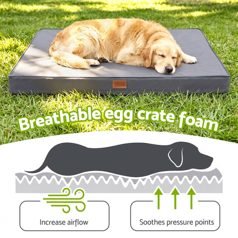i.Pet XL Orthopedic Dog Bed with Egg Crate Foam - Grey