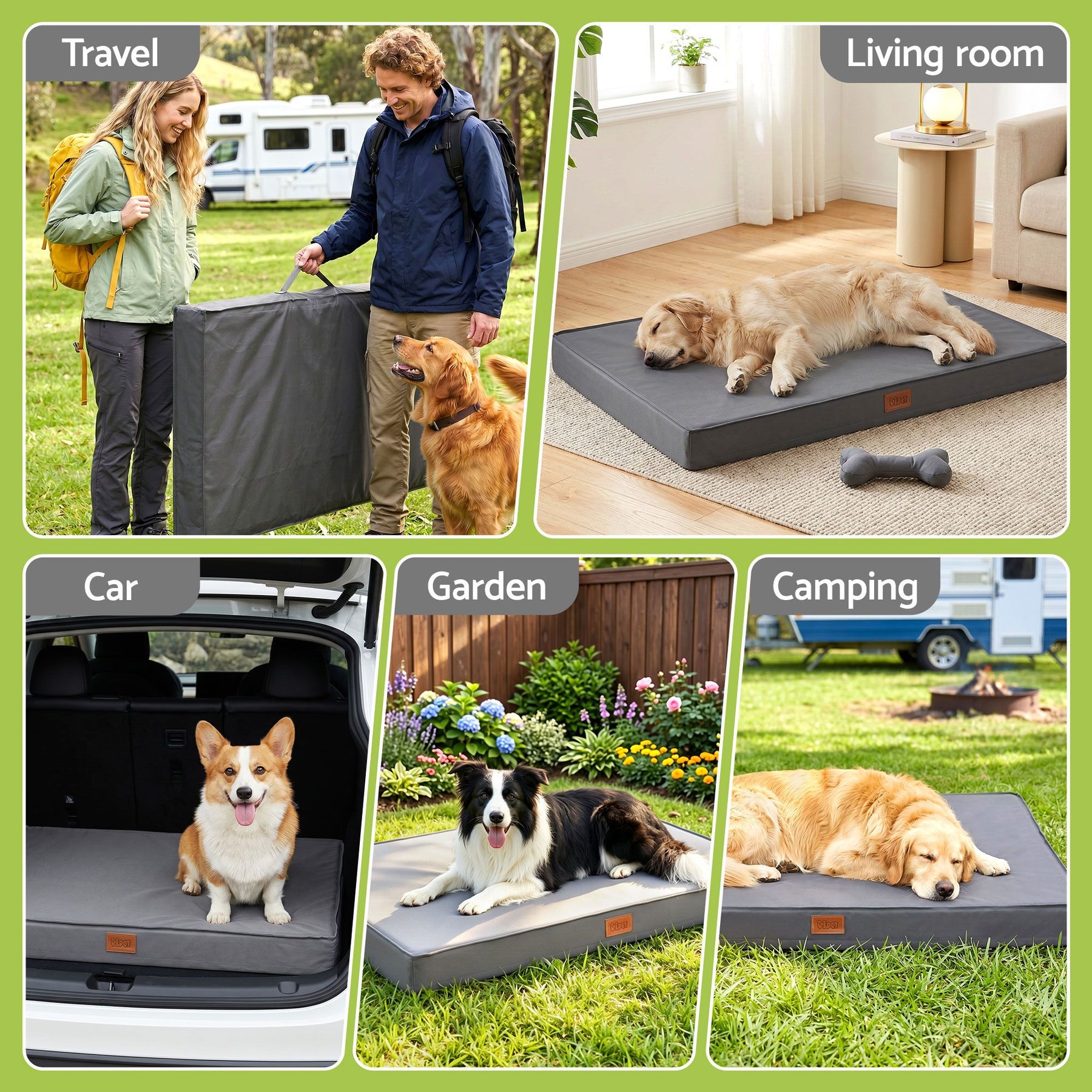 i.Pet XL Orthopedic Dog Bed with Egg Crate Foam - Grey