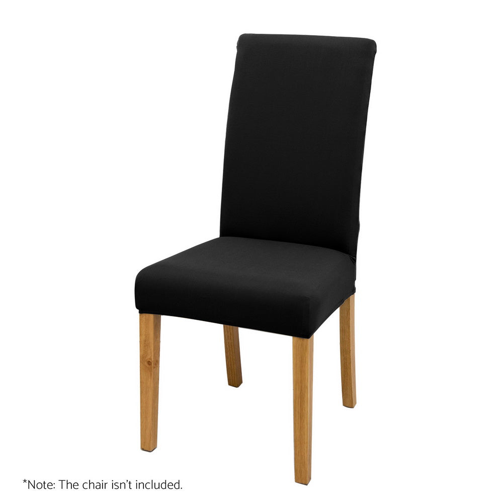 Artiss Dining Chair Covers - 6-Pack Stretchable Black - SuperSaverAU - view 1