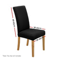 Artiss Dining Chair Covers - 6-Pack Stretchable Black - SuperSaverAU - view 2