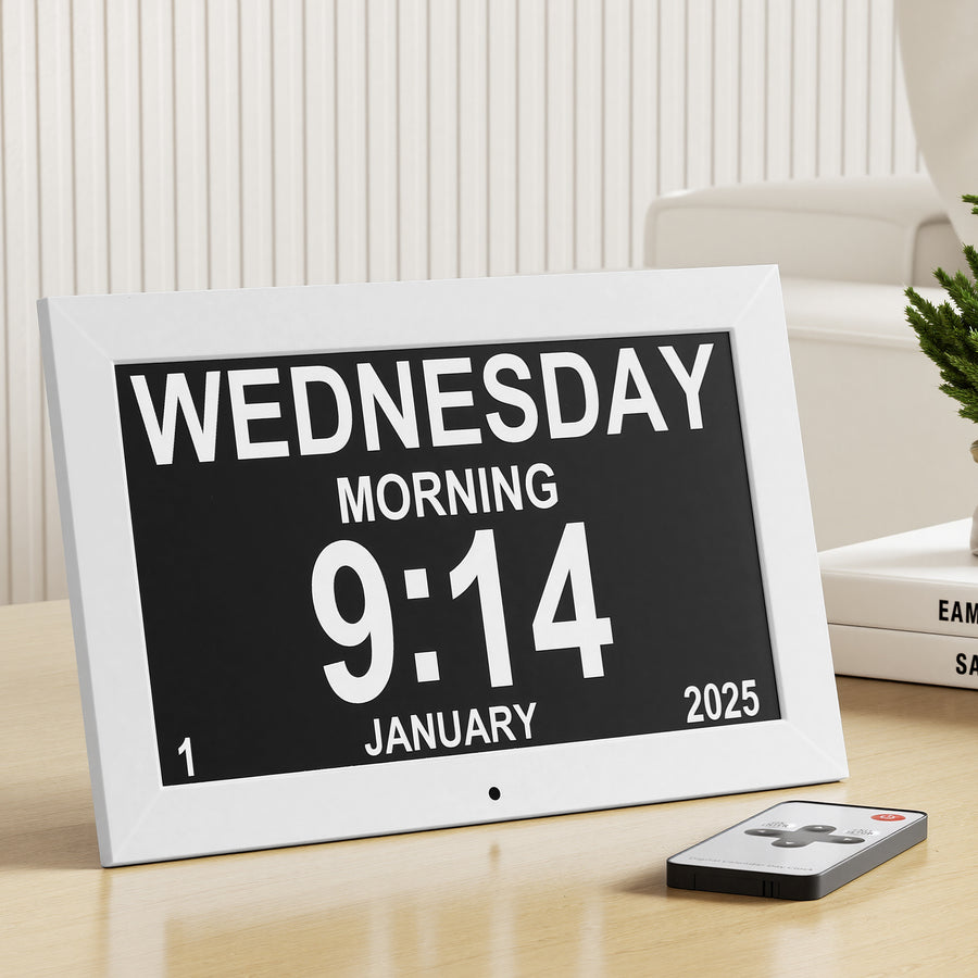 Artiss 10-inch Digital Day Clock with Alarms, Reminders & Photo Frame - SuperSaverAU - view 1