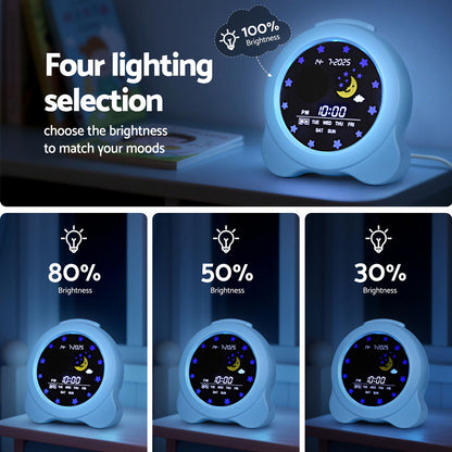 Artiss 3.8" Digital Day Clock Calendar Alarm LCD Display Blue