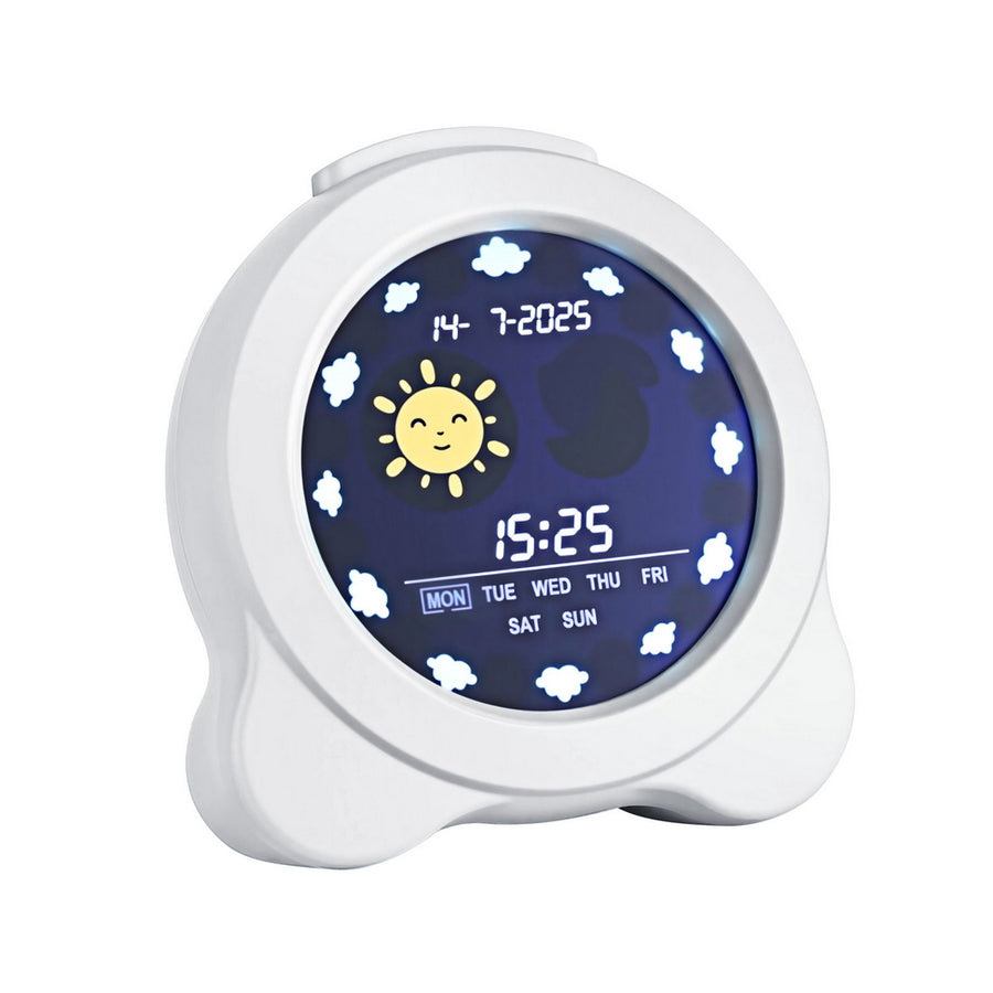 Artiss 3.8" Digital Day Clock with Dual Alarm, Nature Sounds, Calendar, White - SuperSaverAU - view 1