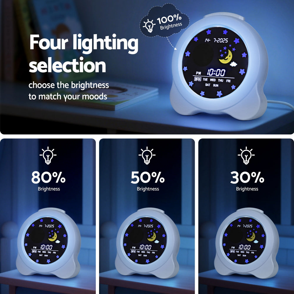 Artiss 3.8" Digital Day Clock Calendar Alarm LCD Display White