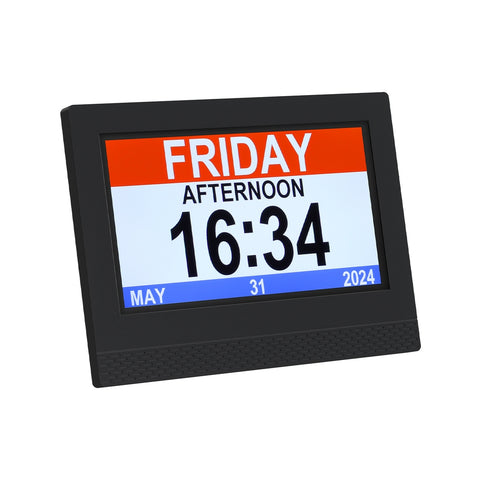 Artiss 7" Digital Day Clock with LCD Display, 21 Alarms, Photo Frame, Remote - SuperSaverAU - view 1