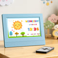 Artiss 7" Digital Day Clock Calendar Alarm LCD Children Sleep Trainer Clocks Blue - SuperSaverAU - view 1