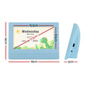 Artiss 7" Digital Day Clock Calendar Alarm LCD Children Sleep Trainer Clocks Blue - SuperSaverAU - view 3