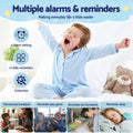 Artiss 7" Digital Day Clock Calendar Alarm LCD Children Sleep Trainer Clocks Blue - SuperSaverAU - view 6