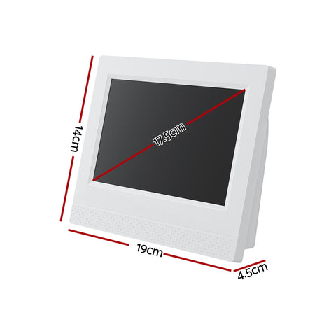 Artiss 7" Digital Day Clock with LCD Display, 21 Alarms, Photo Frame, Remote Control - SuperSaverAU - view 2