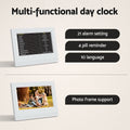Artiss 7" Digital Day Clock with LCD Display, 21 Alarms, Photo Frame, Remote Control - SuperSaverAU - view 6