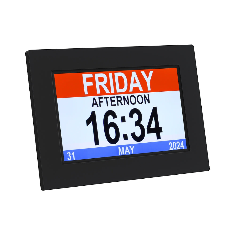 Artiss Digital Day Clock with Alarm & 8 Inch LCD Display - Black