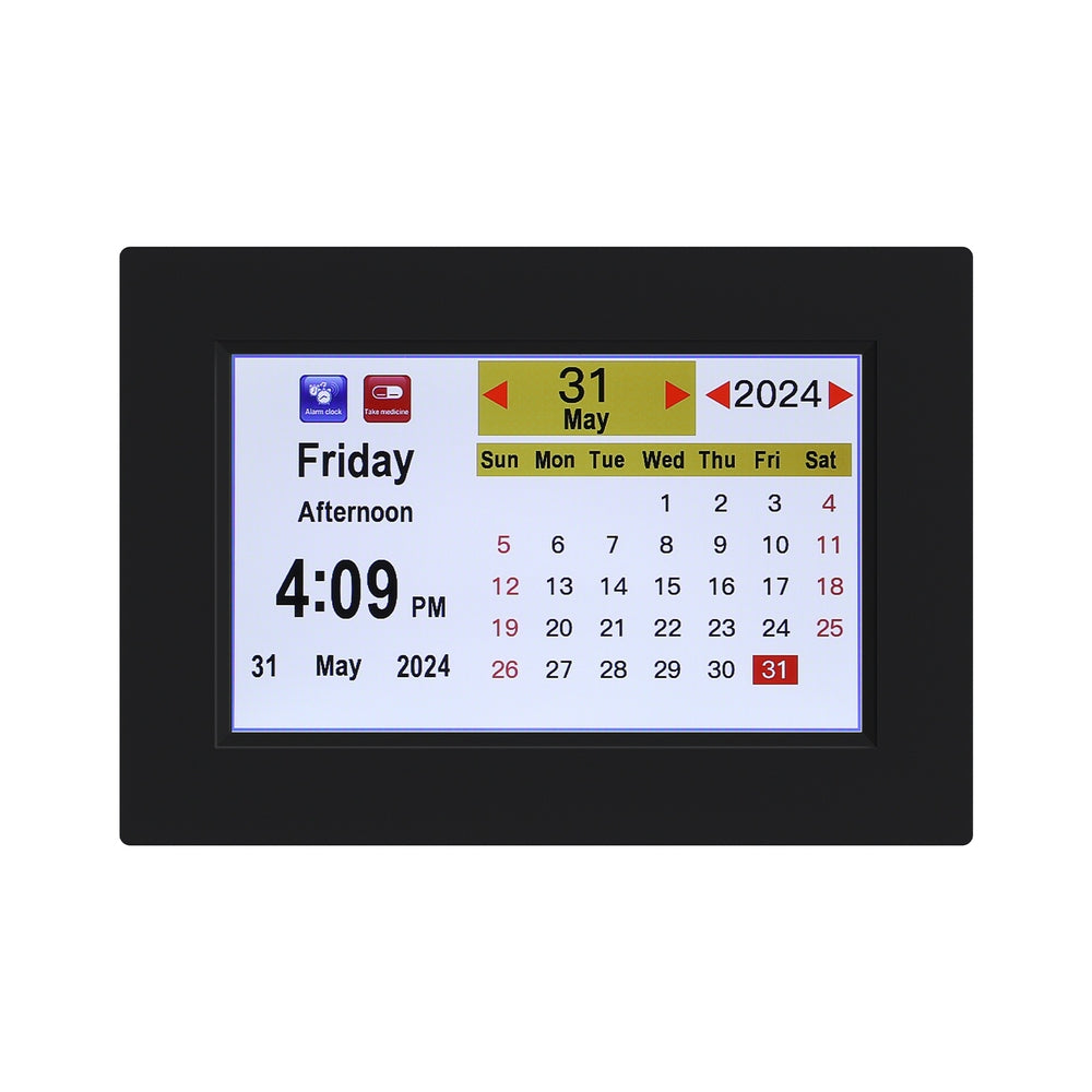 Artiss Digital Day Clock with Alarm & 8 Inch LCD Display - Black