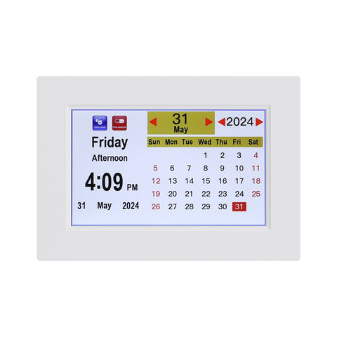 Artiss 8" Digital Day Clock with LCD Display, 21 Alarms, Photo Frame, Remote - SuperSaverAU - view 2