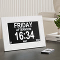 Artiss 8" Digital Day Clock with LCD Display, 21 Alarms, Photo Frame, Remote - SuperSaverAU - view 6