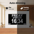 Artiss 8" Digital Day Clock with LCD Display, 21 Alarms, Photo Frame, Remote - SuperSaverAU - view 4