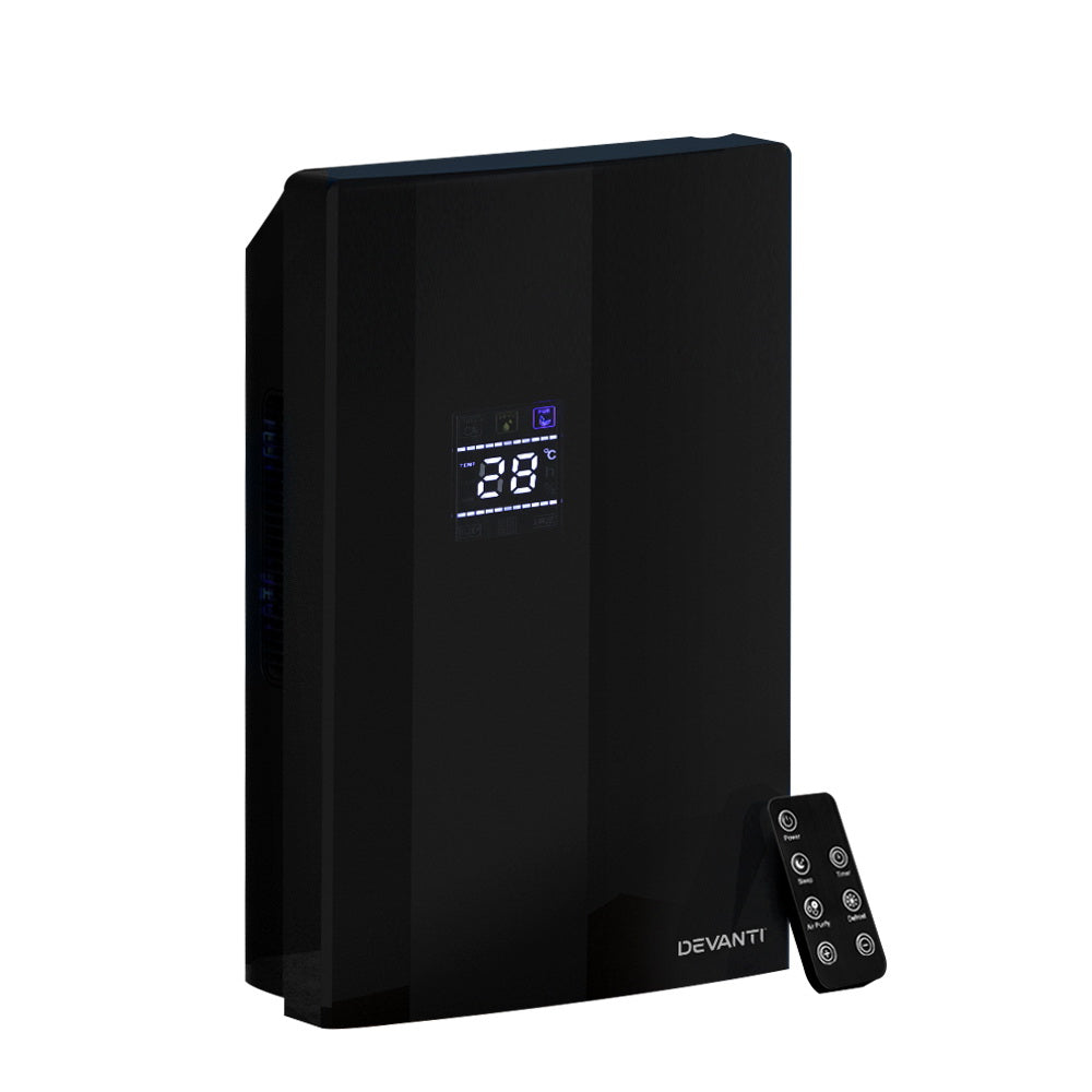 Devanti Dehumidifier 2L Air Purifier Black - SuperSaverAU - view 1
