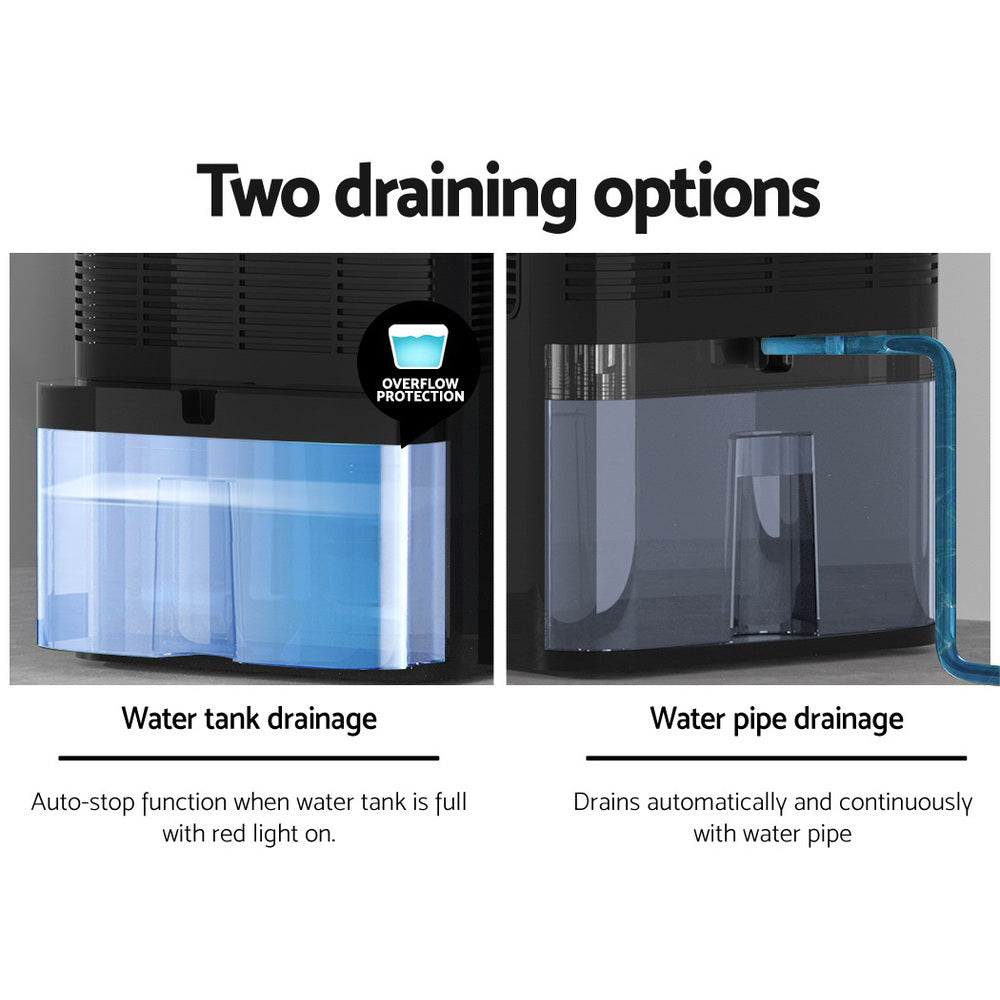 Devanti Dehumidifier 2L Air Purifier Black - SuperSaverAU - view 6